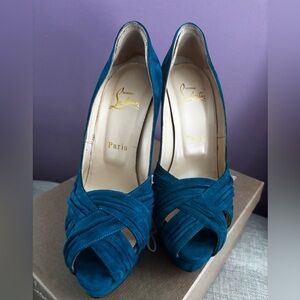 Size 37 Louboutin heels. These may be 120mm I’ve only worn twice. From Saks.